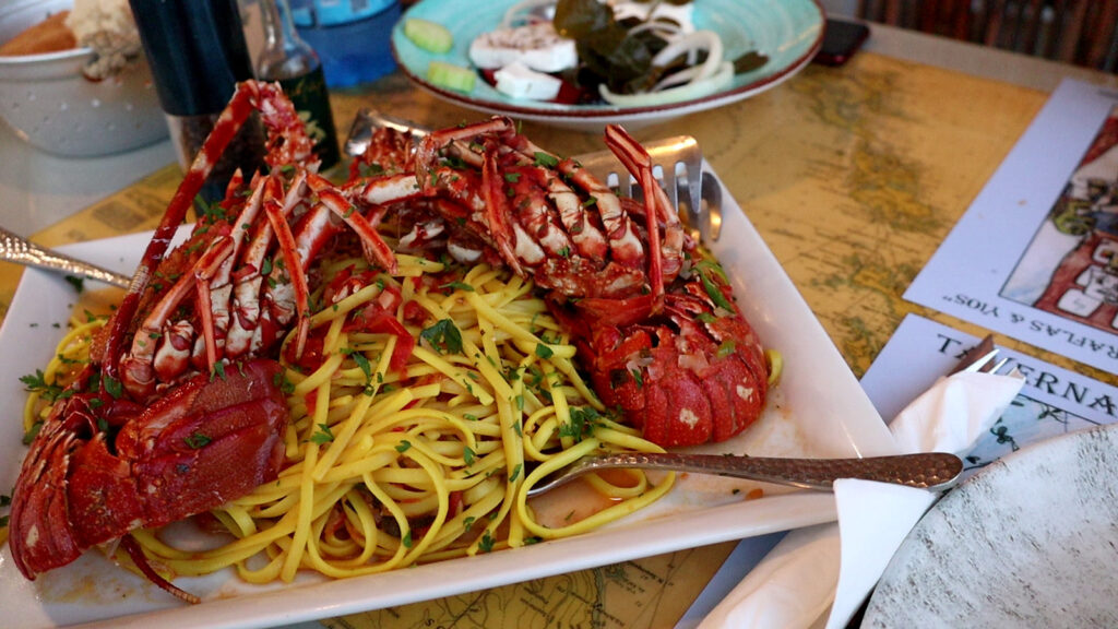 Leros Top 6 - Lobster at Dimitris o Karaflas